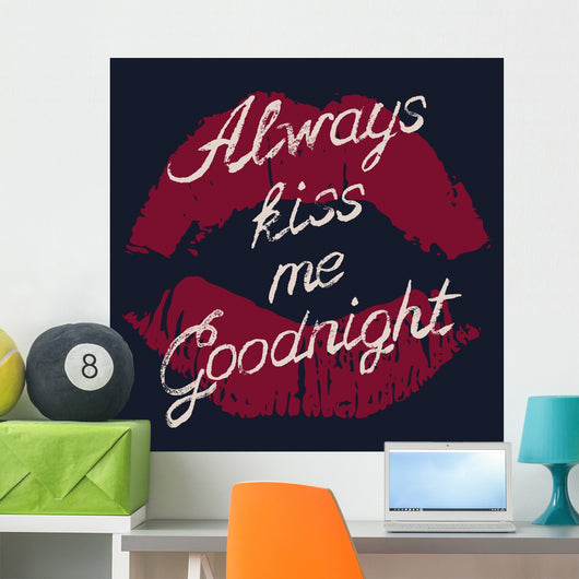 Romantic typography poster Wall Mural