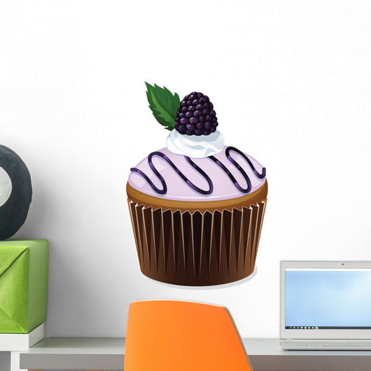 Cupcake icon isolated on a white background. Wall Decal