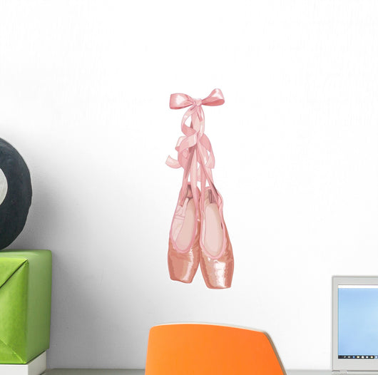 Pink Ballet Slippers Wall Decal