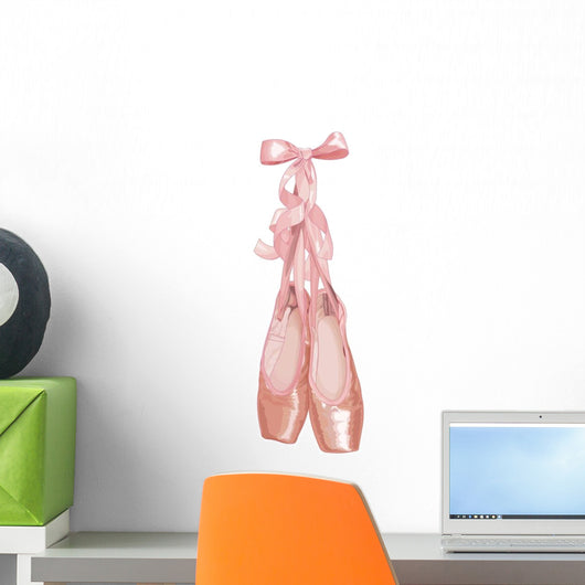 Pink Ballet Slippers Wall Decal