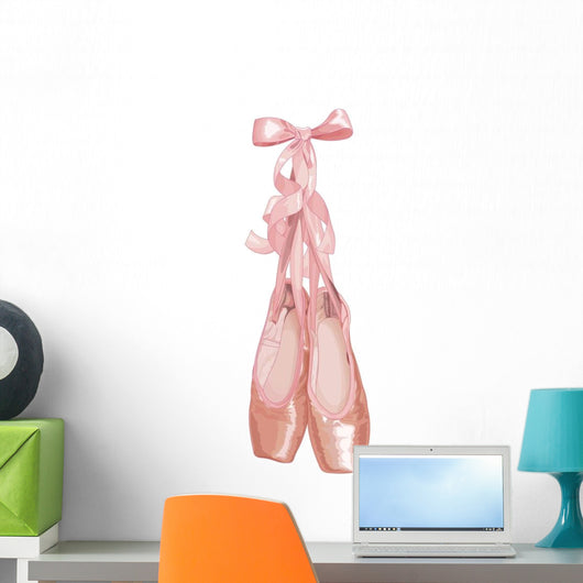 Pink Ballet Slippers Wall Decal
