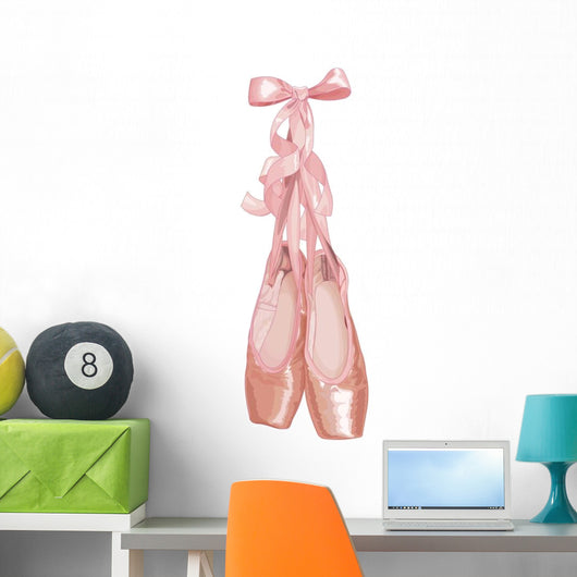 Pink Ballet Slippers Wall Decal