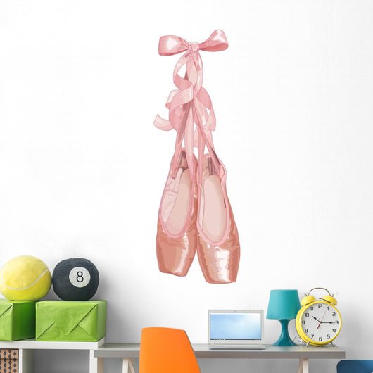 Pink Ballet Slippers Wall Decal
