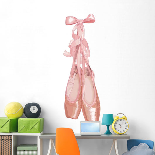 Pink Ballet Slippers Wall Decal