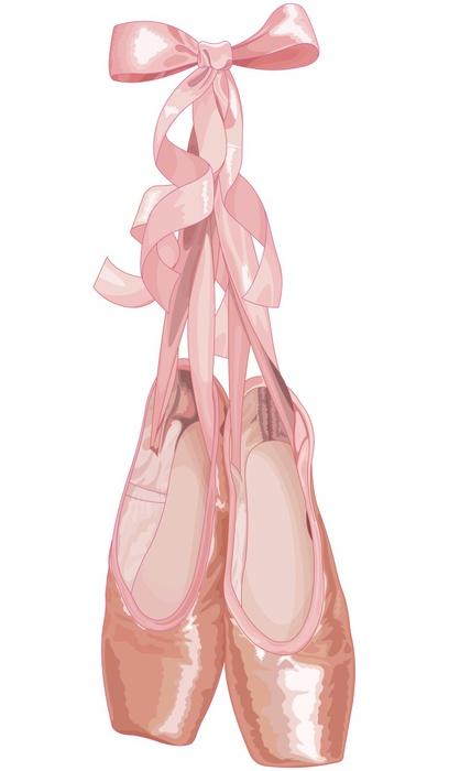 Pink Ballet Slippers Wall Decal