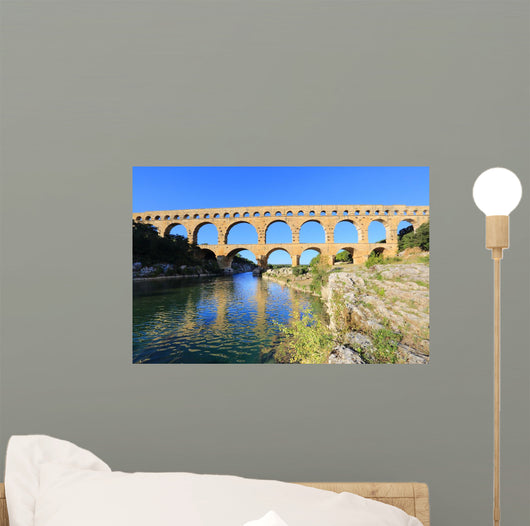 Pont du Gard roman aqueduct, Provence, France Wall Mural