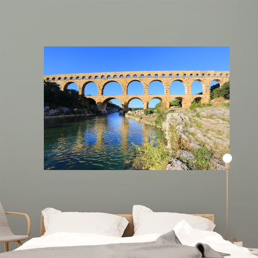 Pont du Gard roman aqueduct, Provence, France Wall Mural