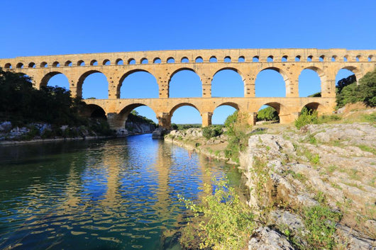 Pont du Gard roman aqueduct, Provence, France Wall Mural