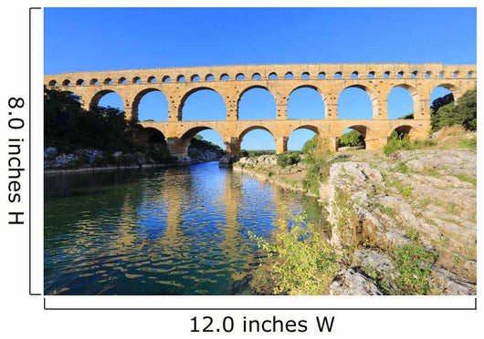 Pont du Gard roman aqueduct, Provence, France Wall Mural