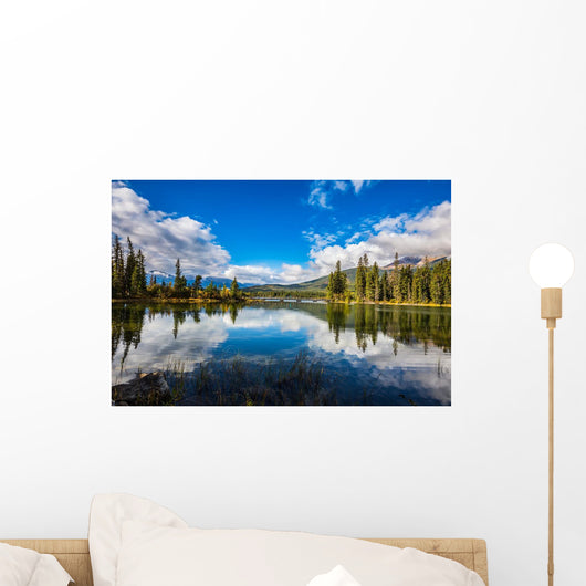The island in Pyramid Lake Wall Mural