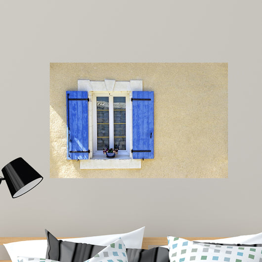 Blue Shutters Wall Mural