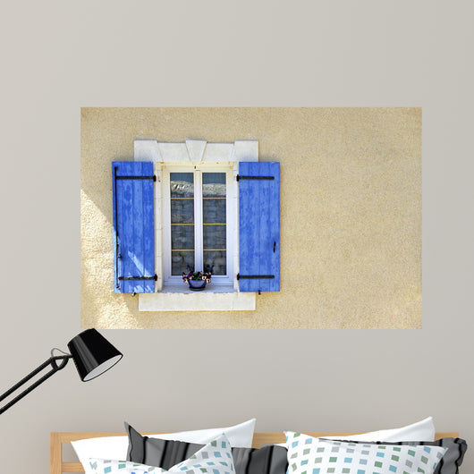 Blue Shutters Wall Mural