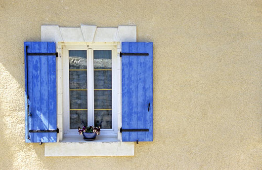 Blue Shutters Wall Mural