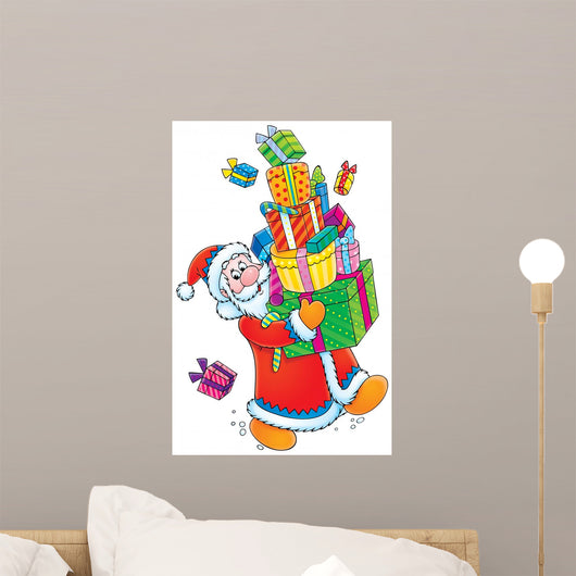 Santa Claus with Christmas Wall Decal