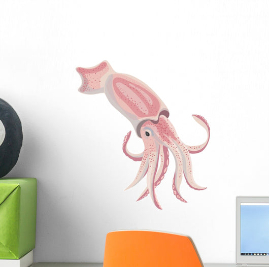 Pink Squid Wall Decal