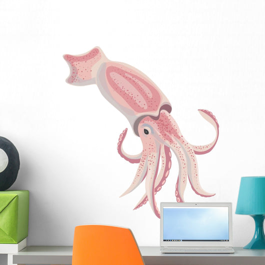 Pink Squid Wall Decal