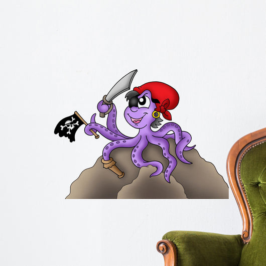 Pirate Octopus Wall Decal