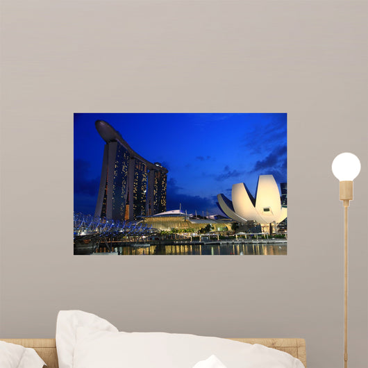 Singapore at Night Wall Mural
