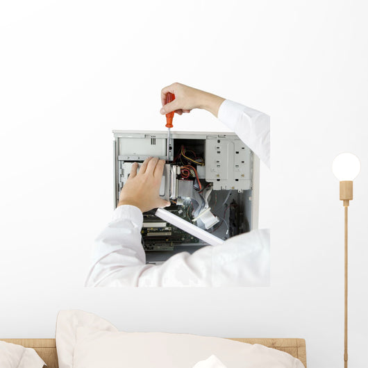 Computer expert at work Wall Decal