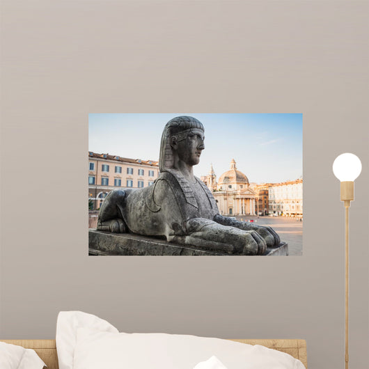 Sphinx on Piazza del Popolo, Rome, Italy Wall Mural