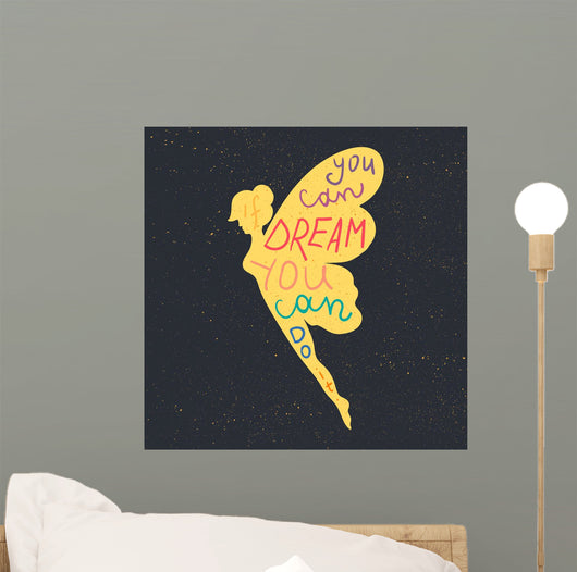 Lettering motivation poster Wall Mural