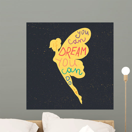 Lettering motivation poster Wall Mural