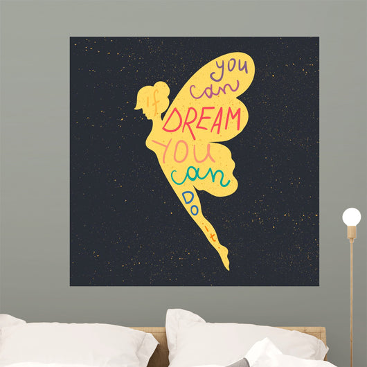 Lettering motivation poster Wall Mural