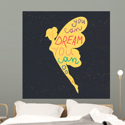 Lettering motivation poster Wall Mural