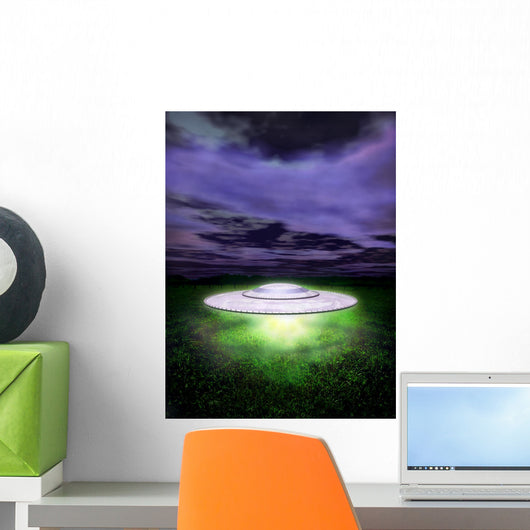 Night Scene Ufo Wall Mural