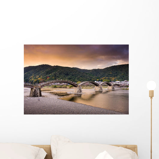 Iwakuni Bridge in Japan Wall Mural