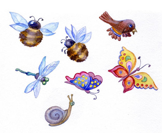 Birds Butterflies Bees and Wall Stickers
