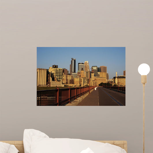 Minneapolis Skyline and Walkway Wall Mural