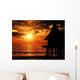 House Silhouette over Sea Wall Decal