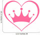 Pink princess crown heart Wall Decal