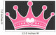 Pink princess crown heart Wall Mural