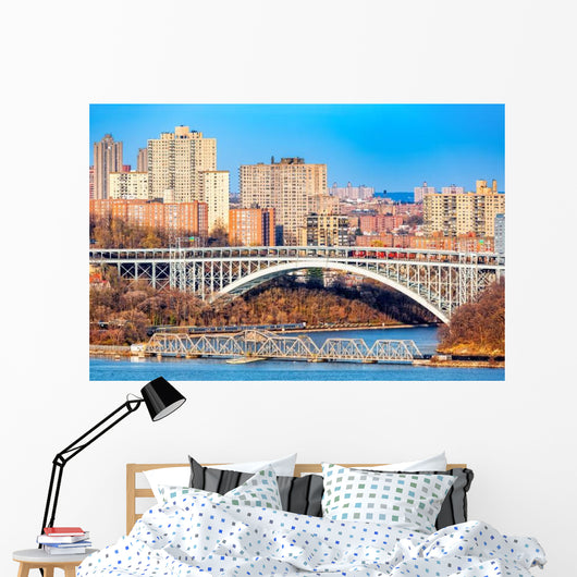 Henry Hudson Bridge Spans Wall Decal