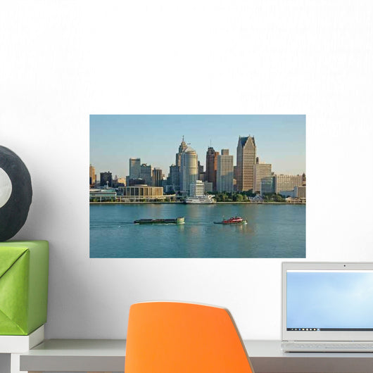 Detroit Skyline during Day Wall Decal