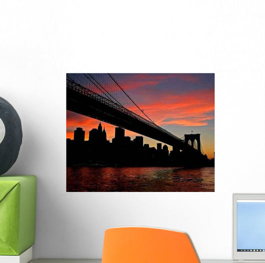 Brooklyn Bridge Sunset Wall Decal