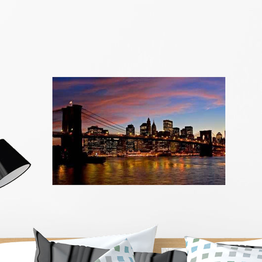 Brooklyn Bridge and Manhattan Wall Decal