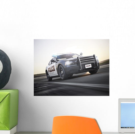 Responding Police Car Wall Decal