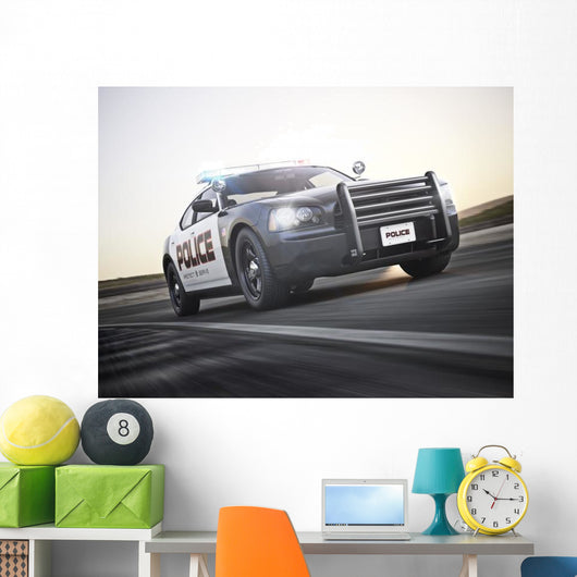 Responding Police Car Wall Decal