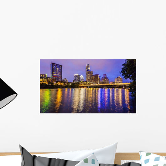 Austin Texas Skyline at Night Wall Decal