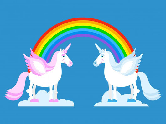 Unicorn and Rainbow Two Wall Decal