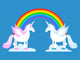 Unicorn and Rainbow Two Wall Decal