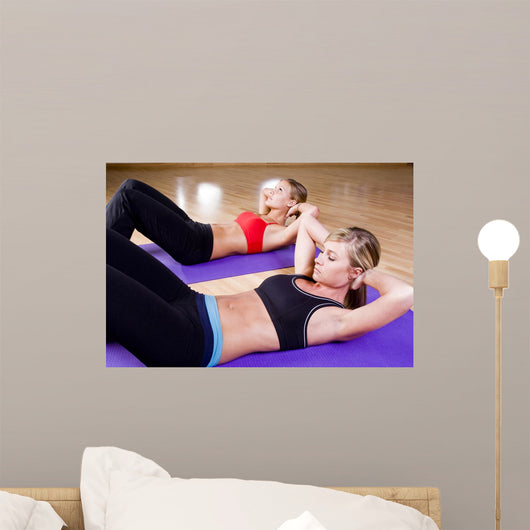 Girls Doing Sit-ups Wall Decal