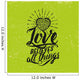 Biblical illustration. Christian typographic. Love believes all things, 1 Corinthians 13:7 Wall Mural