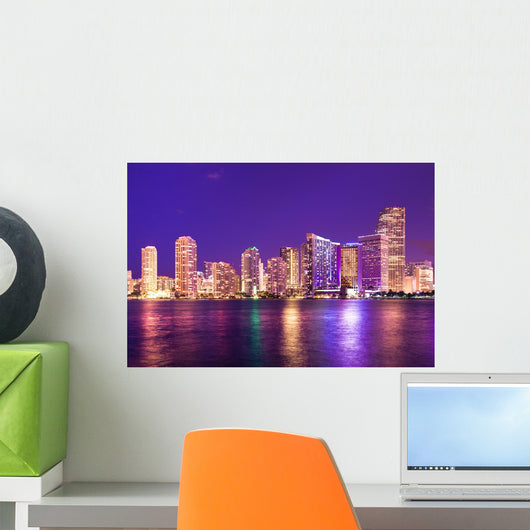Beautiful Night Scene Skyline Wall Decal