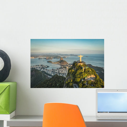 Aerial Christ and Botafogo Wall Decal