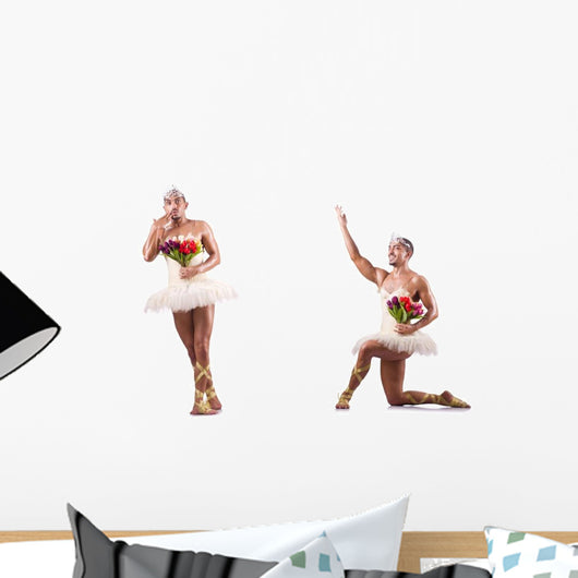 Man Ballet Tutu Wall Decal Sticker Set