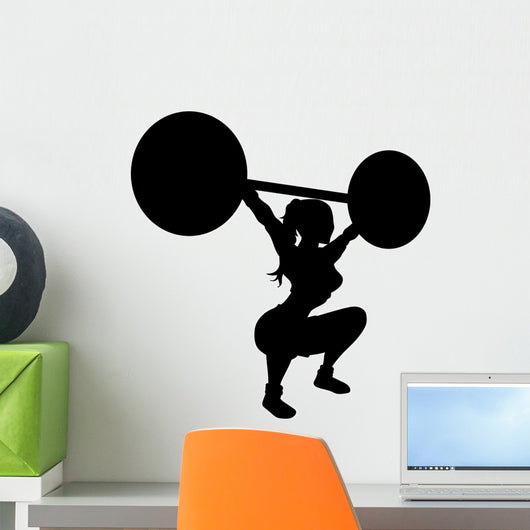 Cross fit woman silhouette Wall Decal